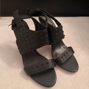 Black Studded Women's Heels